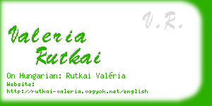 valeria rutkai business card