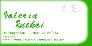 valeria rutkai business card